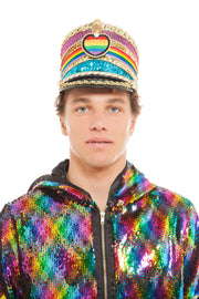Men's Rainbow Heart Hat | Thumbnail 1