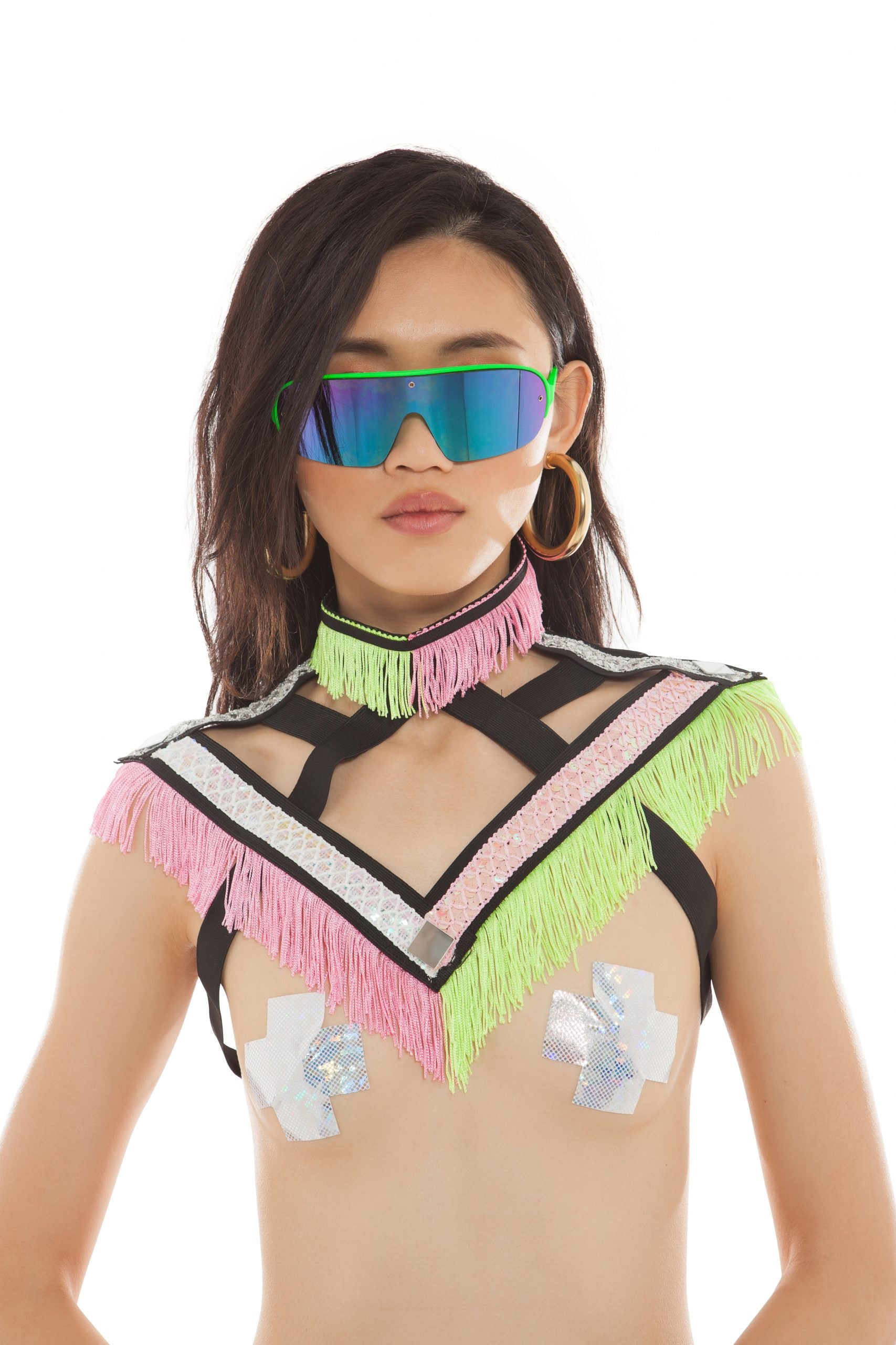 Pink & Green Harness | Festivalia