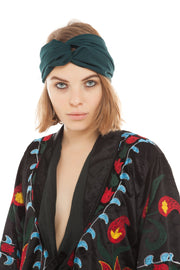 Forest Green Turban Headband | Thumbnail 1