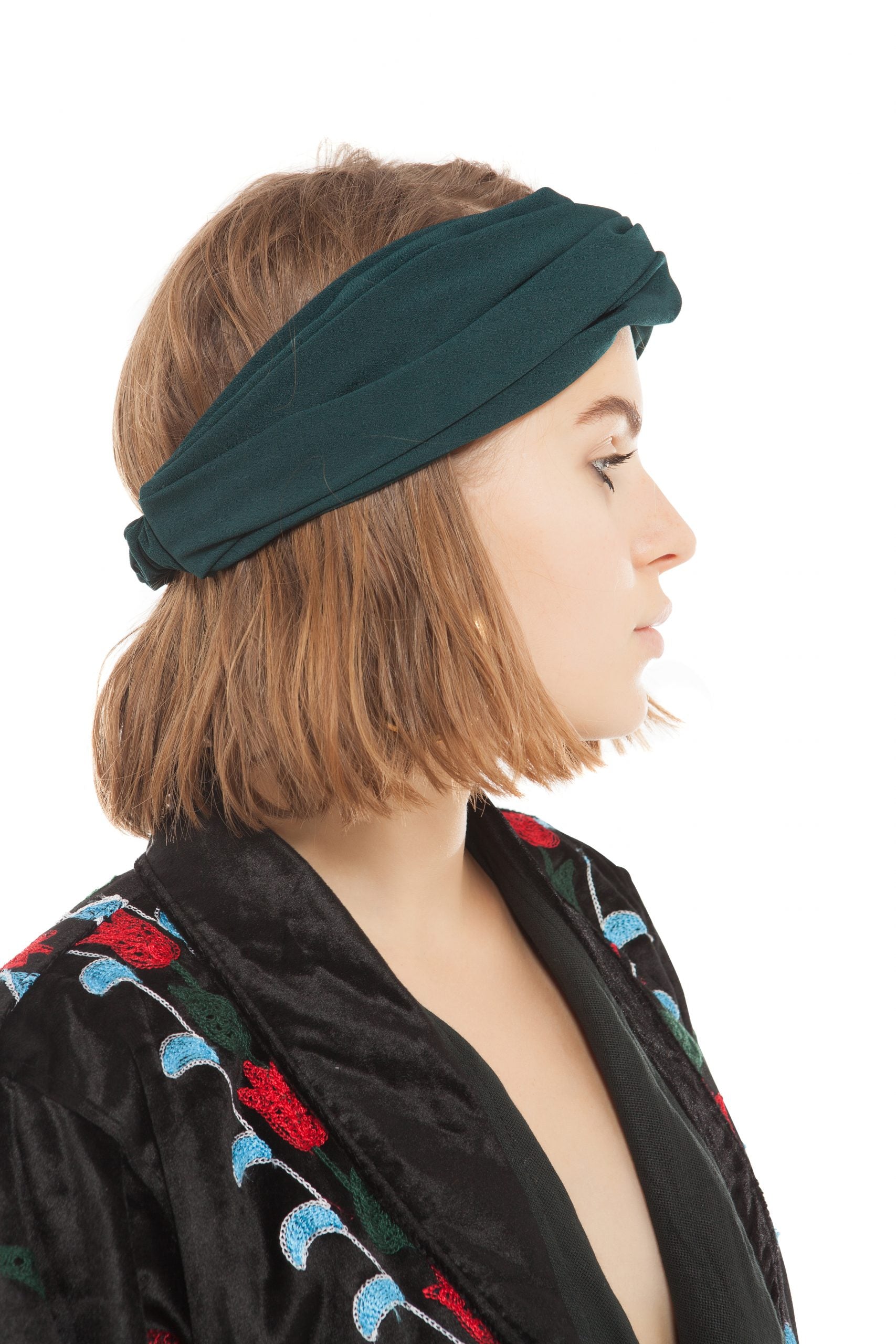 Forest Green Turban Headband | Festivalia