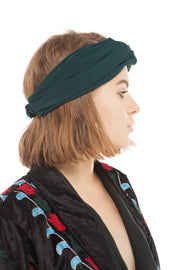 Forest Green Turban Headband | Thumbnail 2