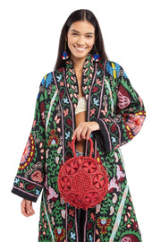 Red Round Woven Basket | Thumbnail 1