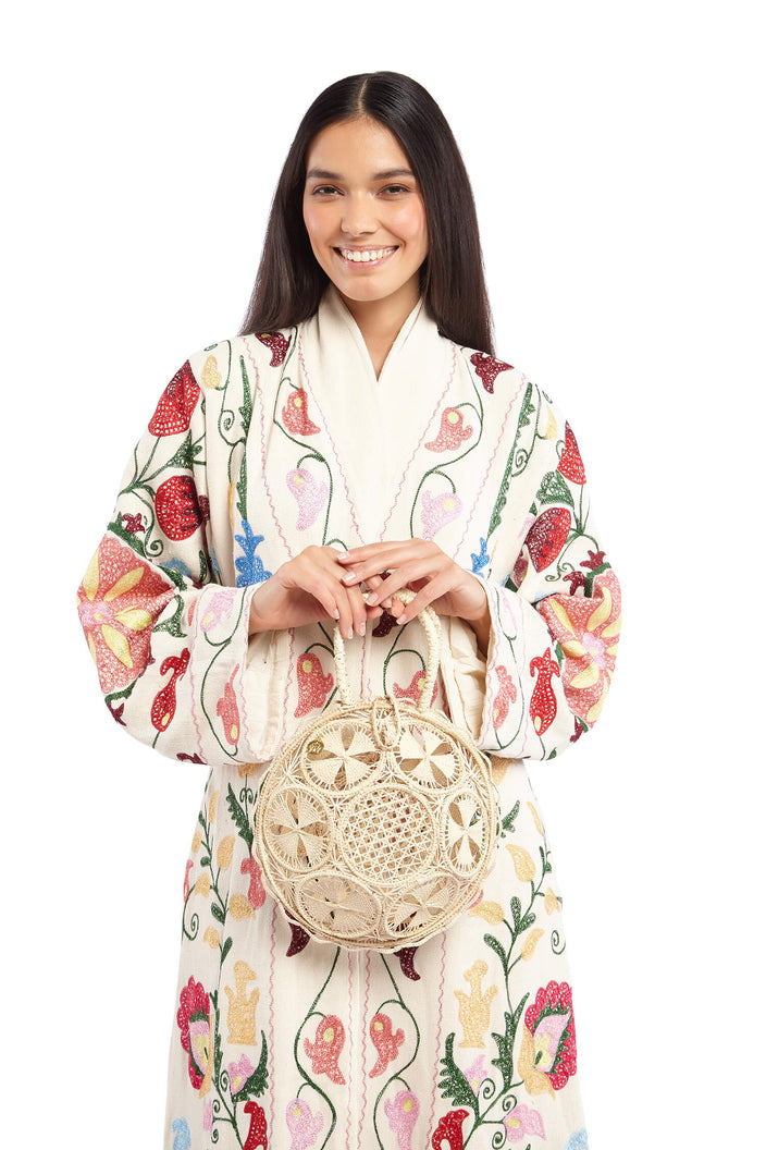 Natural Round Woven Basket | Festivalia