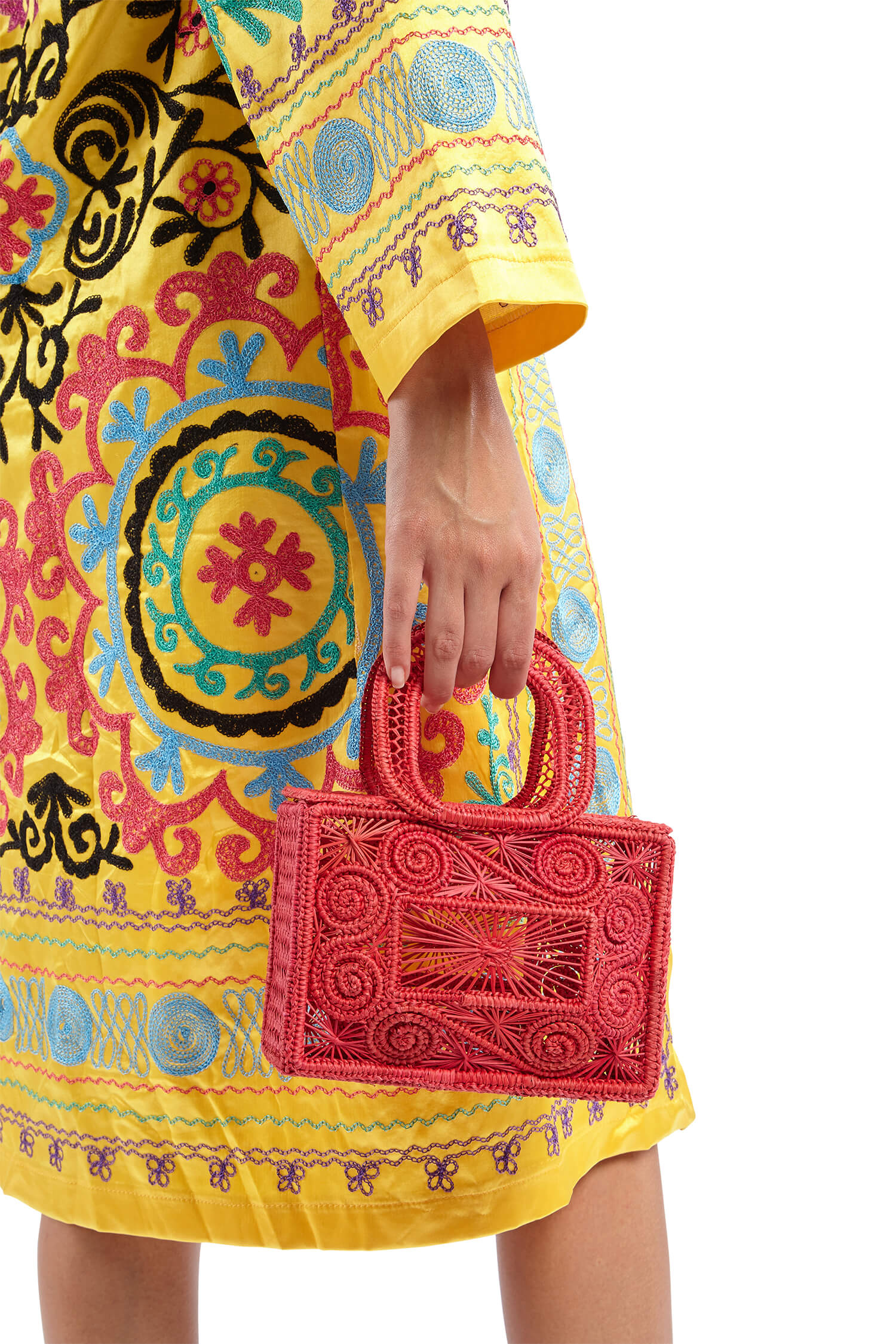 Red Square Woven Basket | Festivalia