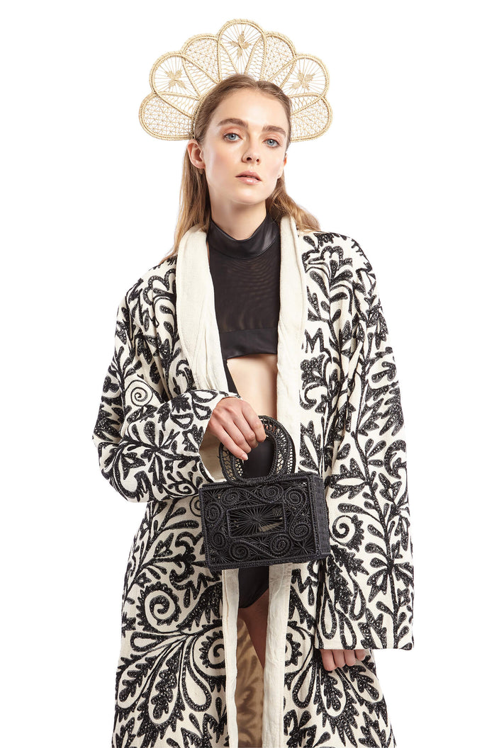 Black Square Woven Basket | Festivalia