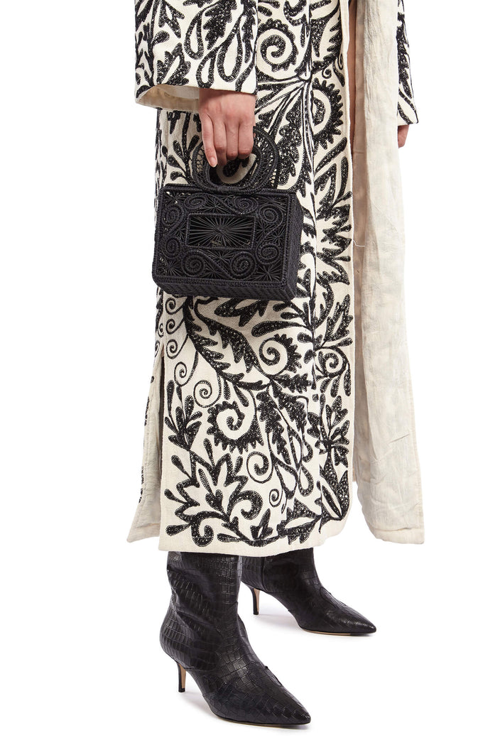 Black Square Woven Basket | Festivalia