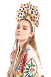 Rainbow Flower Woven Crown | Thumbnail 1