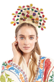 Rainbow Flower Woven Crown | Thumbnail 2