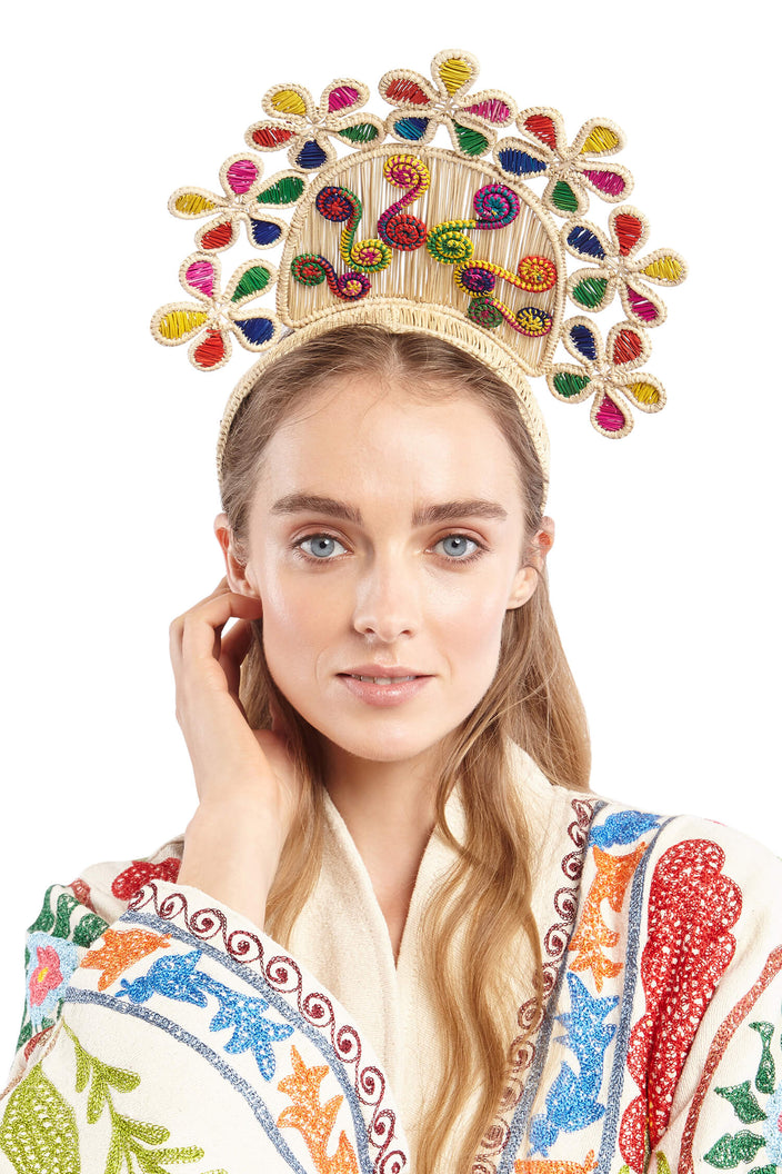 Rainbow Flower Woven Crown | Festivalia