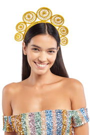 Yellow Circles Woven Crown | Thumbnail 1