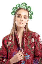 Green Circles Woven Crown | Thumbnail 1