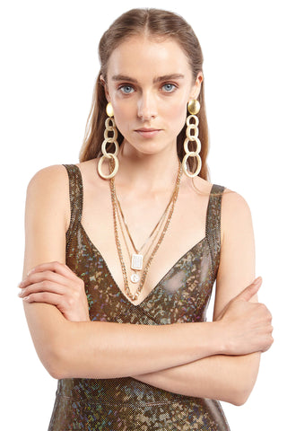 Padau White Hoop Earrings