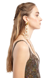 Padau White Hoop Earrings | Thumbnail 9