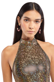 Docordo Burgundy and White Earrings | Thumbnail 1