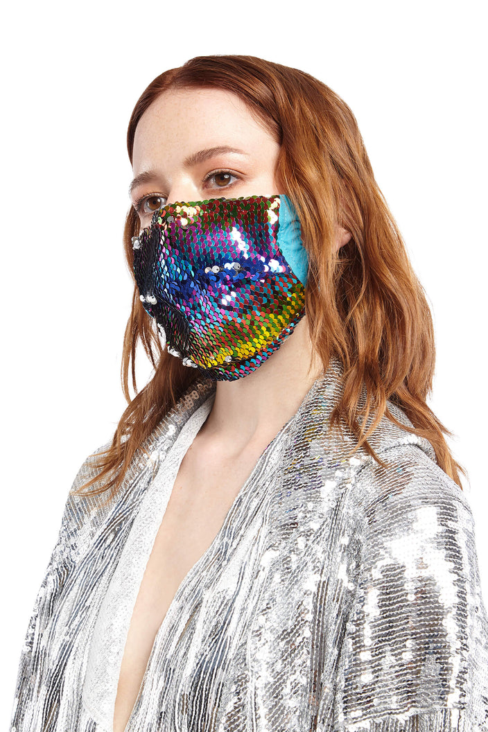 Rainbow Sequin Mask | Festivalia
