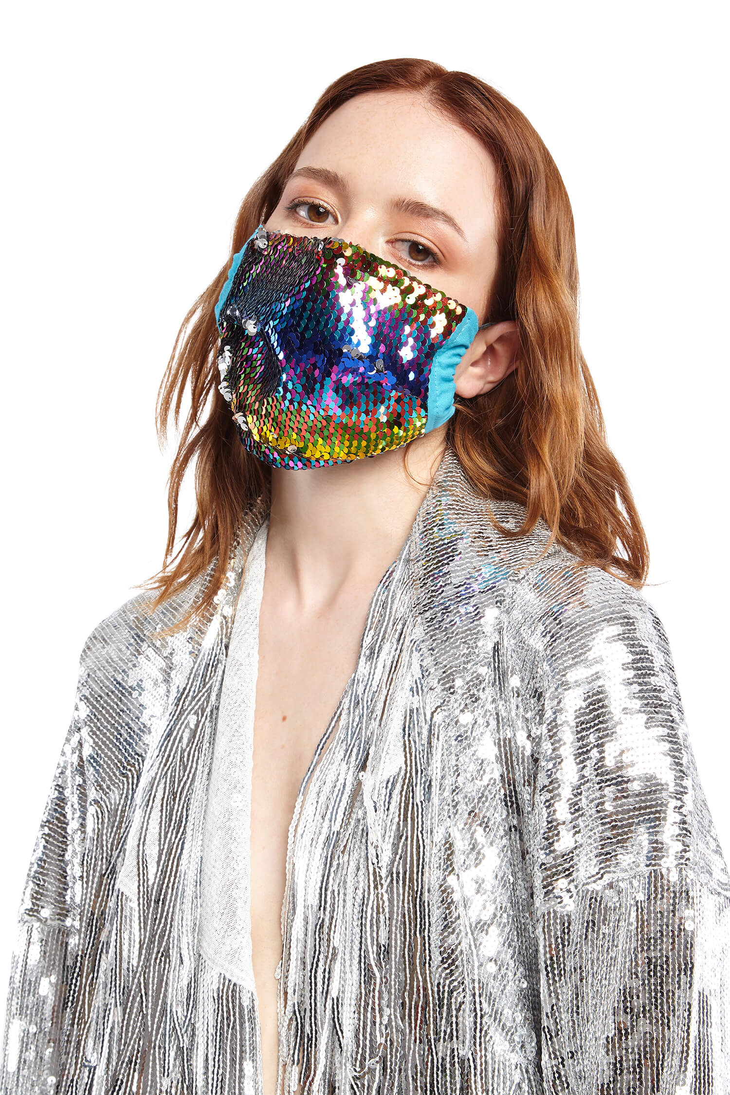 Rainbow Sequin Mask | Festivalia