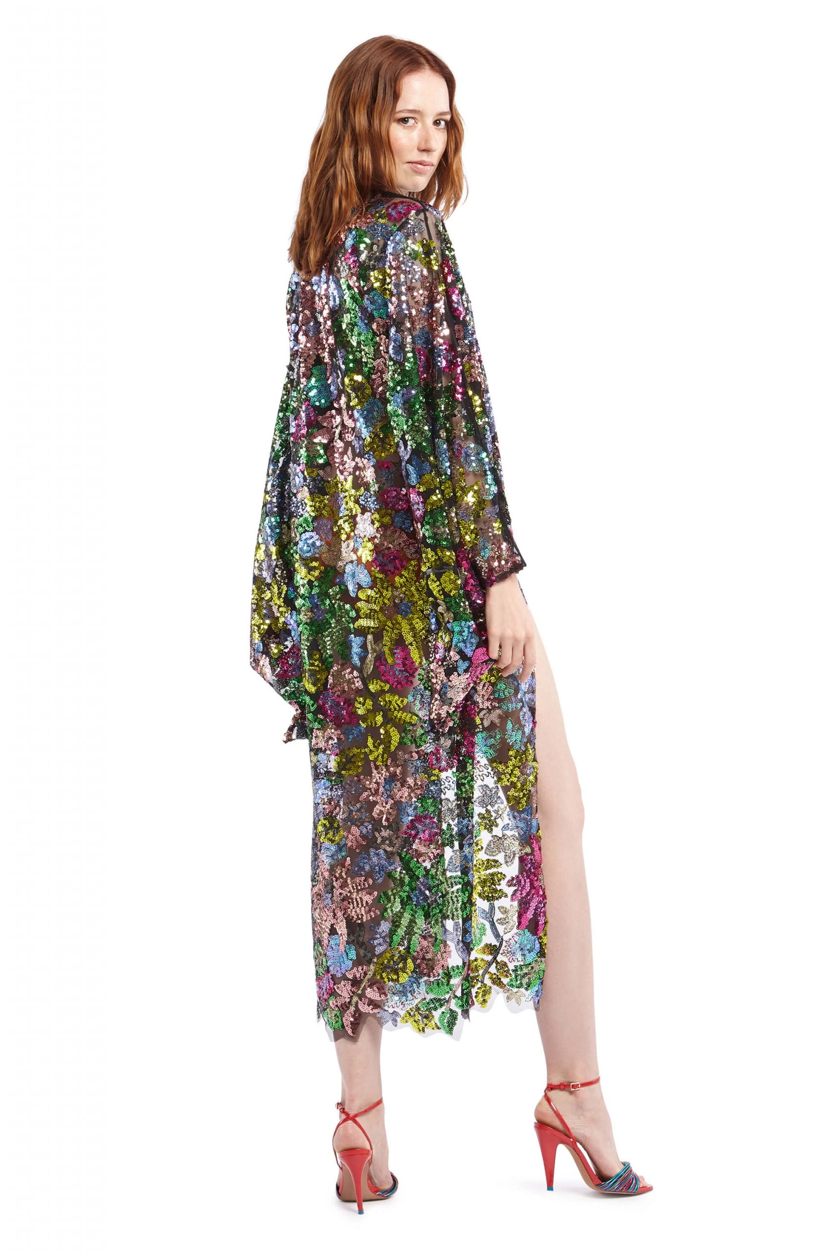Floral Sequin Robe | Festivalia