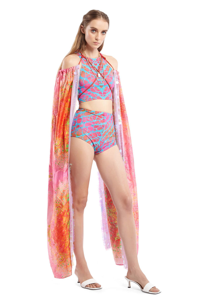 Korpermitose Shoulder Cape with Sequins | Festivalia