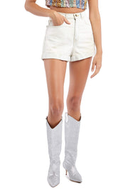 Silver Glitter Heeled Cowboy Boots | Thumbnail 1