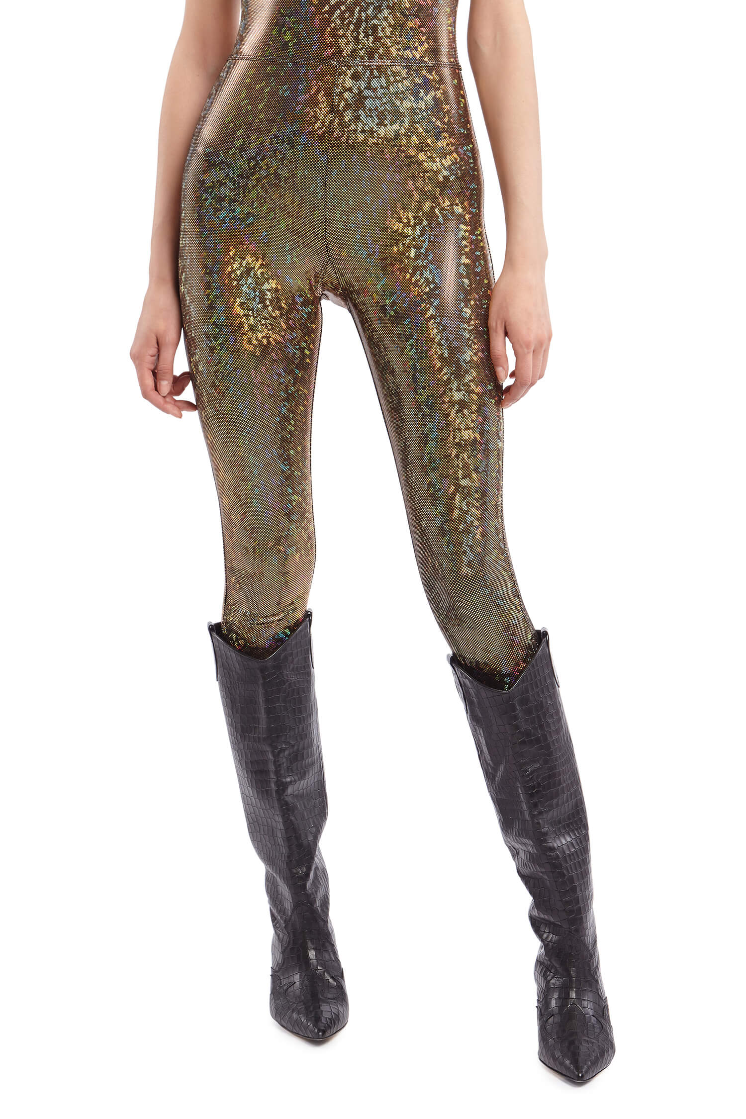 Black Crocodile Heeled Cowboy Boots | Festivalia