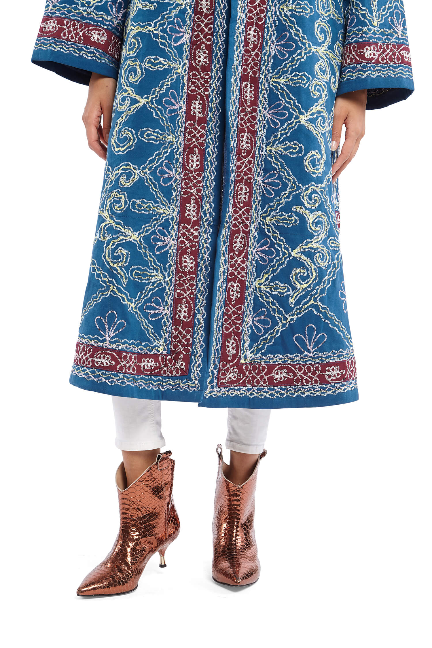 Rust Metallic Crocodile Boots | Festivalia