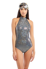 Disco Silver High Neck Bodysuit | Thumbnail 2