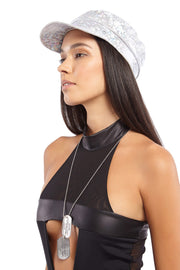 White Holographic Baker Boy Hat | Thumbnail 2