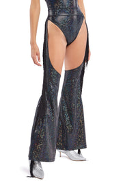 Black Holographic Chaps with Black Fringe | Thumbnail 1