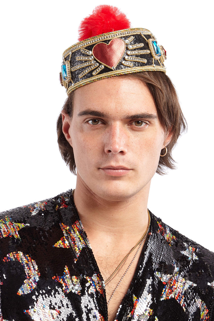 Men's Royal Raver Embellished Fez | Festivalia