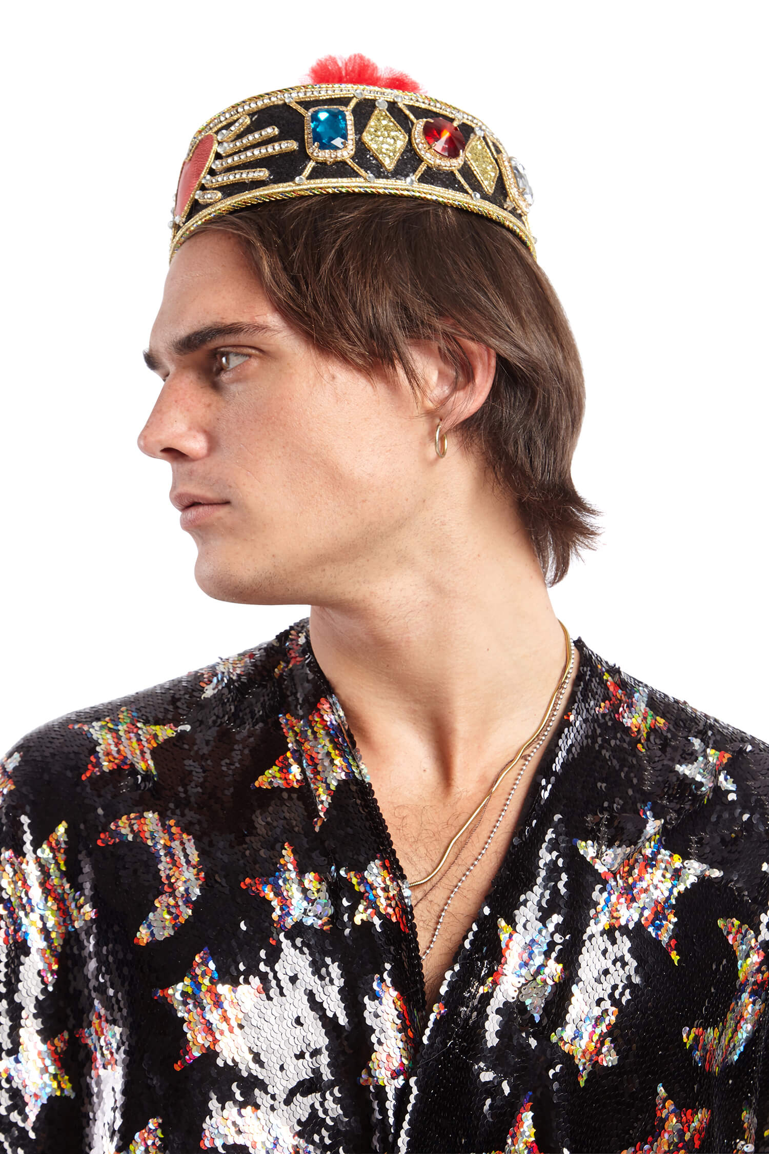 Men's Royal Raver Embellished Fez | Festivalia