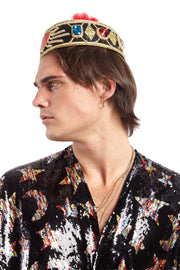 Men's Royal Raver Embellished Fez | Thumbnail 2