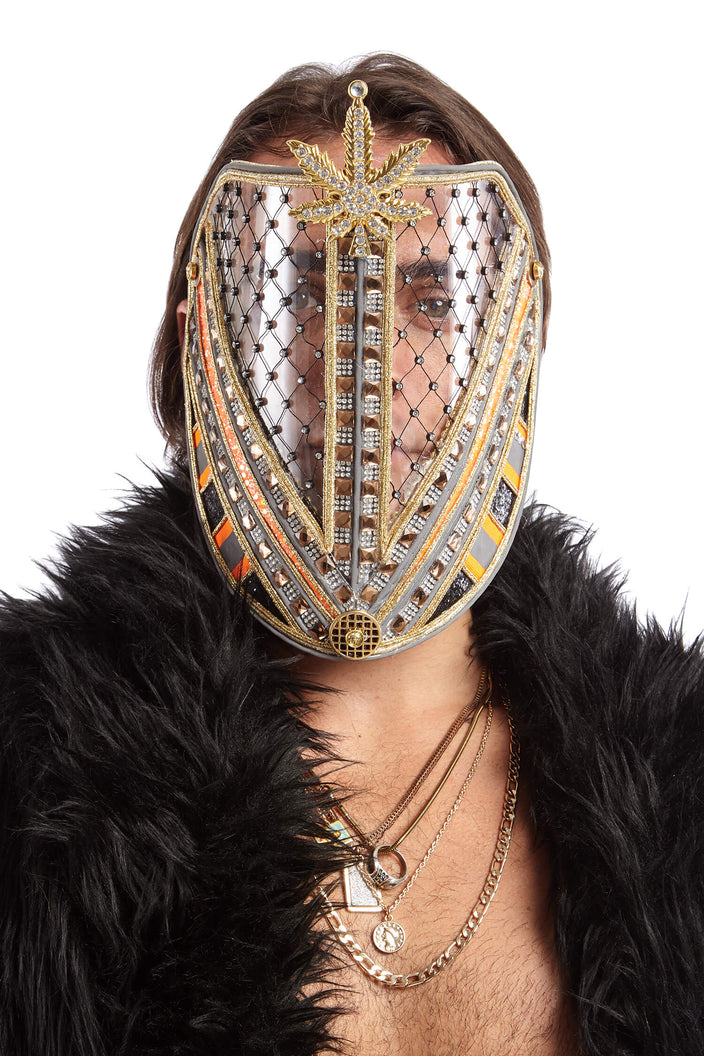 Men's Cannabis Gold Face Mask | Festivalia