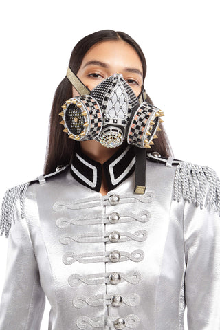 Sergeant Lockdown Silver and Gold Dust Mask
