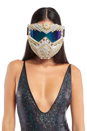 The Royal Robotica Rhinestone Embellished Face Shield | Thumbnail 1