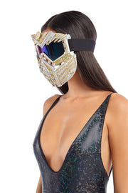 The Royal Robotica Rhinestone Embellished Face Shield | Thumbnail 2