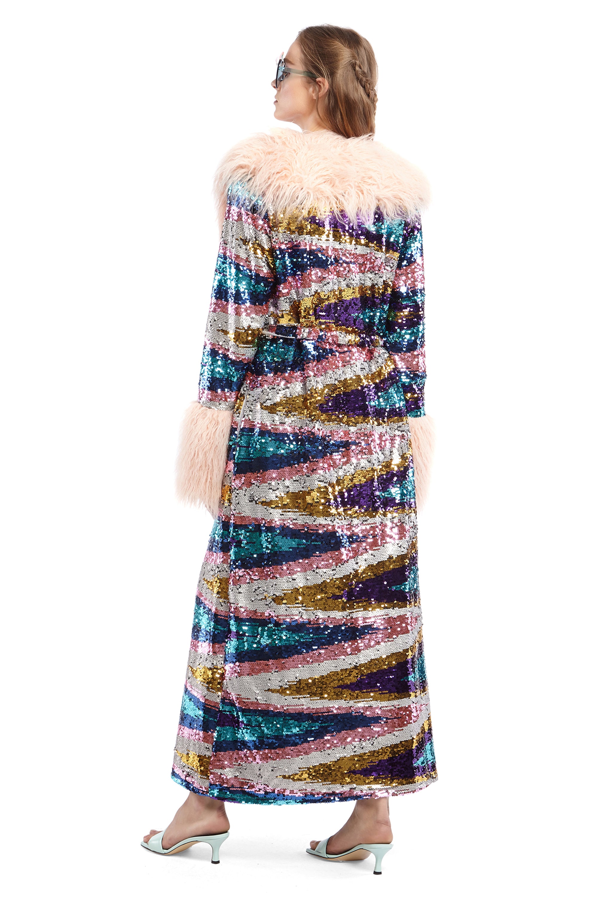 Sequin hotsell fur coat