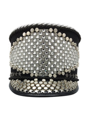 Mazu Black Embellished Military Style Hat | Thumbnail 1