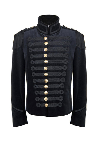 Men's Velvet Military Style Jacket